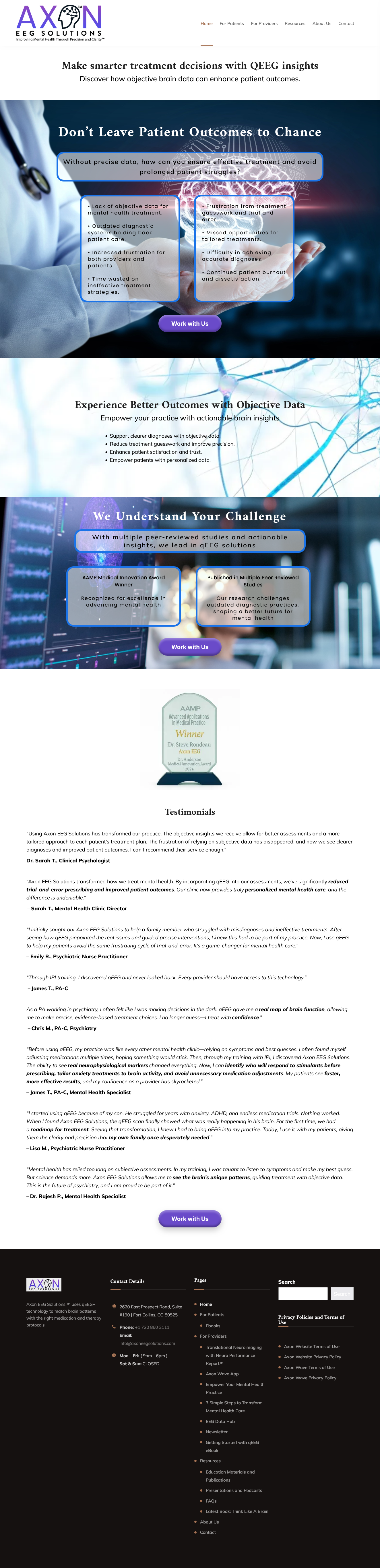Axon EEG Solutions website